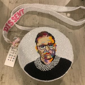RARE RBG custom dissent handbag beaded
